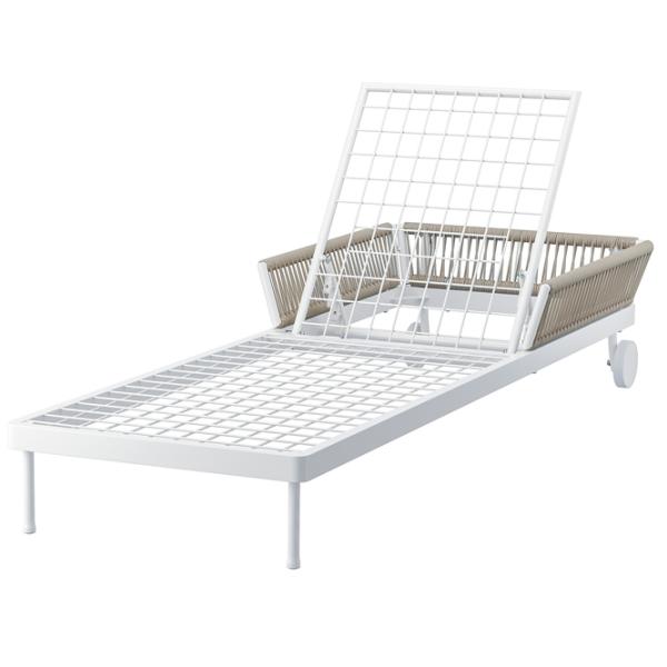 Шезлонг Ikea Segeron Сталь / / Белый Beige photo 1