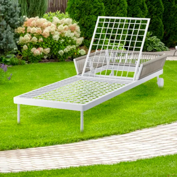 Шезлонг Ikea Segeron Сталь / / Белый Beige photo 2