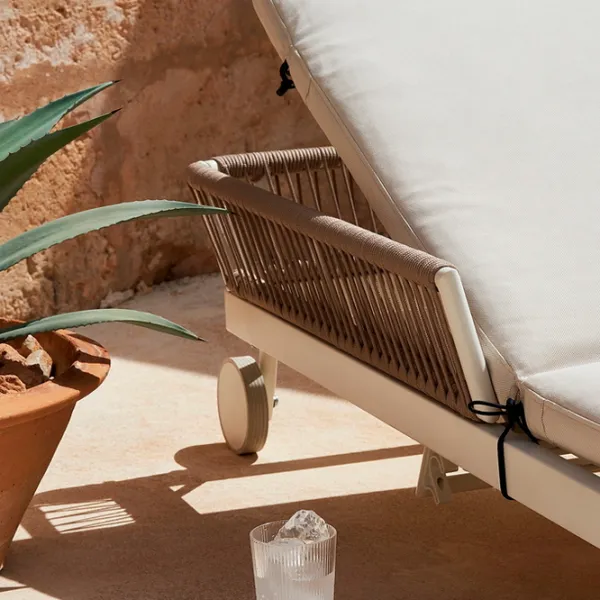 Шезлонг Ikea Segeron Сталь / / Белый Beige photo 3