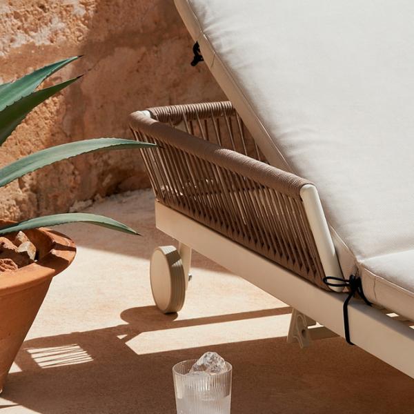 Шезлонг Ikea Segeron Сталь / / Белый Beige photo 3