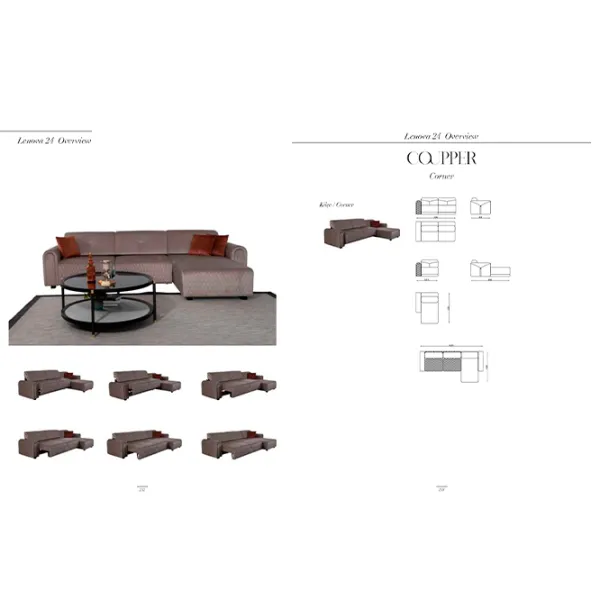 Canapea de colț Lenova Cooper (083084) Sofa / Brown photo 4