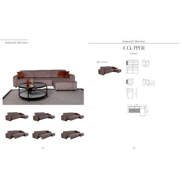 Canapea de colț Lenova Cooper (083084) Sofa / Brown photo 4