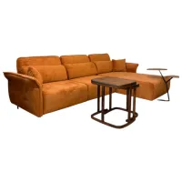 Canapea de colț Cassemu Como (085674) Stofă / Brown