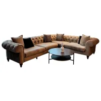 Canapea de colț Dizayno Home Bella (079453) Stofă / Gray