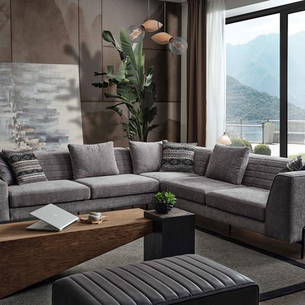 Угловой диван Dizayno Home Blazer (079982) Ткань / Тёмно-серый photo 2