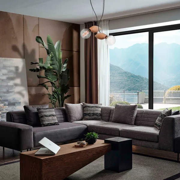 Угловой диван Dizayno Home Blazer (079982) Ткань / Тёмно-серый photo 3