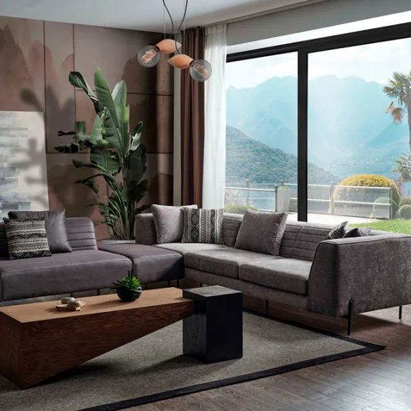 Угловой диван Dizayno Home Blazer (079982) Ткань / Тёмно-серый photo 4