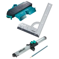 Set de ajustare a laminatului Wolfcraft 6976000 300 mm Dreptunghiulară / Aluminiu