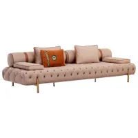 Canapea Dizayno Home Arezzo (079980) Stofă / Beige