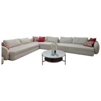 Canapea de colț Dizayno Home Toscano (079979) Stofă / Gray