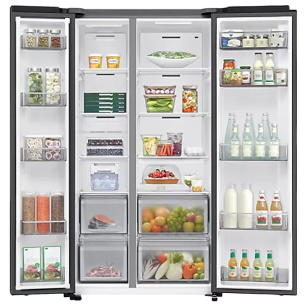 Frigider Samsung RS70F65QEFEO Side by Side 635 l / 178 cm / Black photo 5
