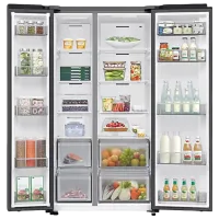 Frigider Samsung RS70F65QEFEO Side by Side 635 l / 178 cm / Black photo 5