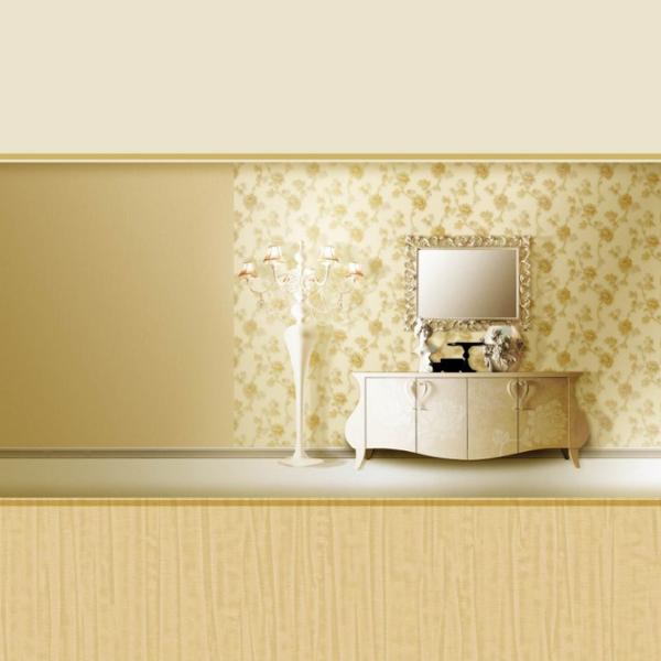 Tapete Parato Eleganza Beige Grey / Floristică photo 2