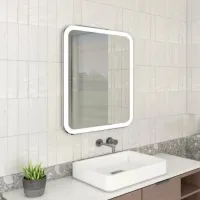 Oglindă de baie Dubiel Vitrum Hugo Aluminiu / Pătrată photo 3