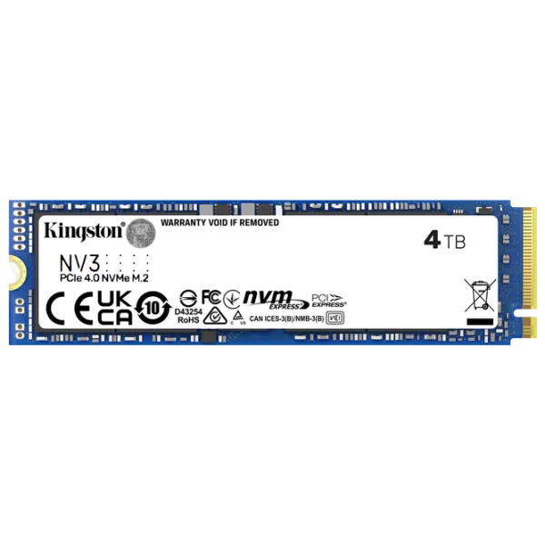 SSD Kingston NV3 4 ТБ M.2 NVMe photo 1 SSD Kingston NV3 4 ТБ M.2 NVMe photo 1