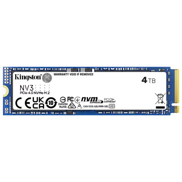 SSD Kingston NV3 4 ТБ M.2 NVMe photo 1 SSD Kingston NV3 4 ТБ M.2 NVMe photo 1