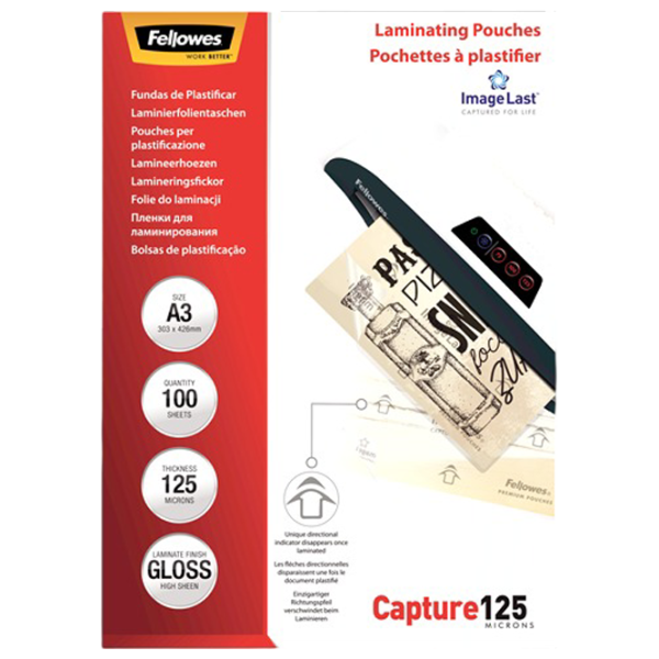 Пленка для ламинатора Fellowes ImageLast A3 125 Micron Gloss  , А3 photo 1
