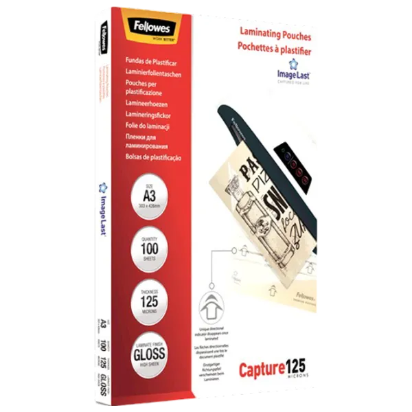 Пленка для ламинатора Fellowes ImageLast A3 125 Micron Gloss  , А3 photo 2