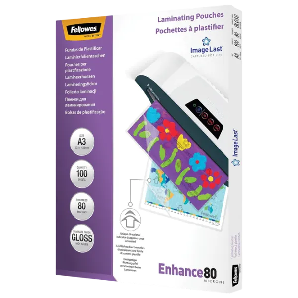 Пленка для ламинатора Fellowes ImageLast A3 80 Micron Gloss  , А3 photo 2