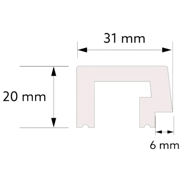 Panou pentru pereți MARDOM DECOR Lamelli Left end White / PolyForce photo 2