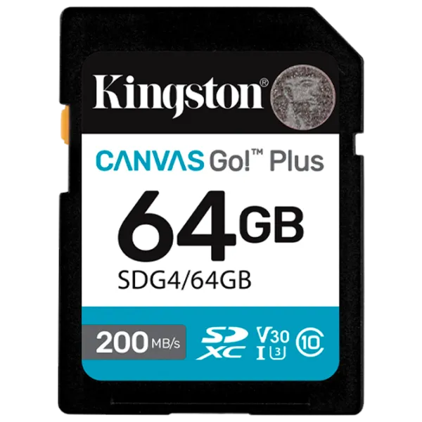 Карта памяти Kingston Canvas Go! Plus Gen 4 64 ГБ SD / UHS-I (U3) photo 1