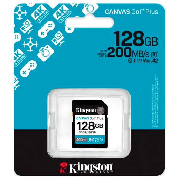Карта памяти Kingston Canvas Go! Plus Gen 4 128 ГБ SD / UHS-I (U3) photo 3