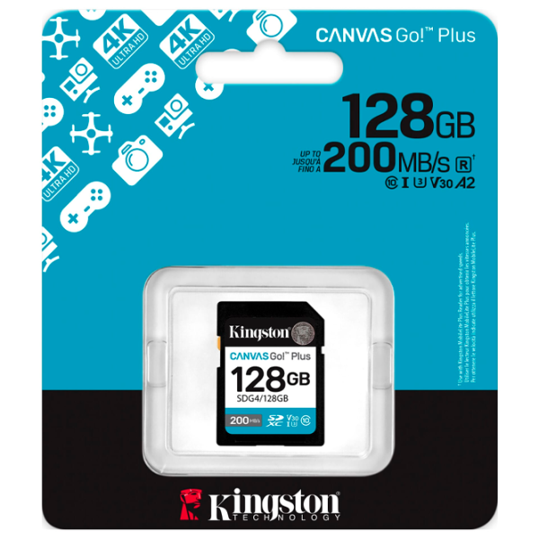 Карта памяти Kingston Canvas Go! Plus Gen 4 128 ГБ SD / UHS-I (U3) photo 3