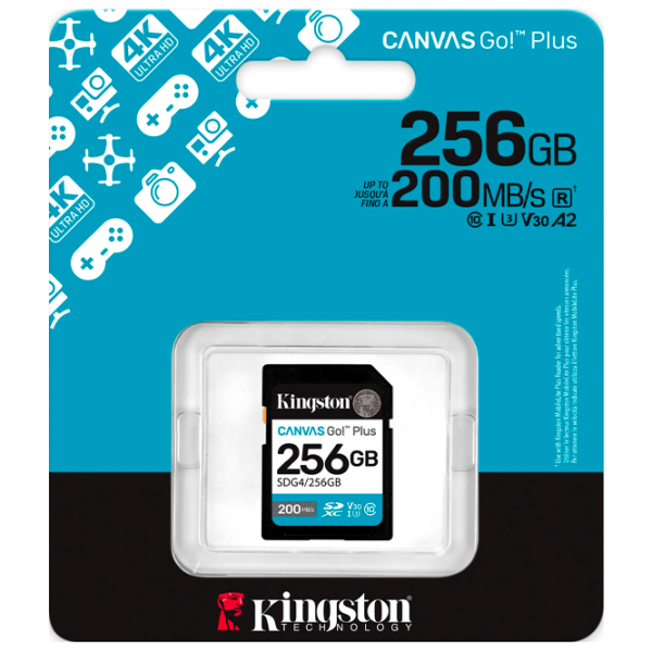 Карта памяти Kingston Canvas Go! Plus Gen 4 256 ГБ SD / UHS-I (U3) photo 3