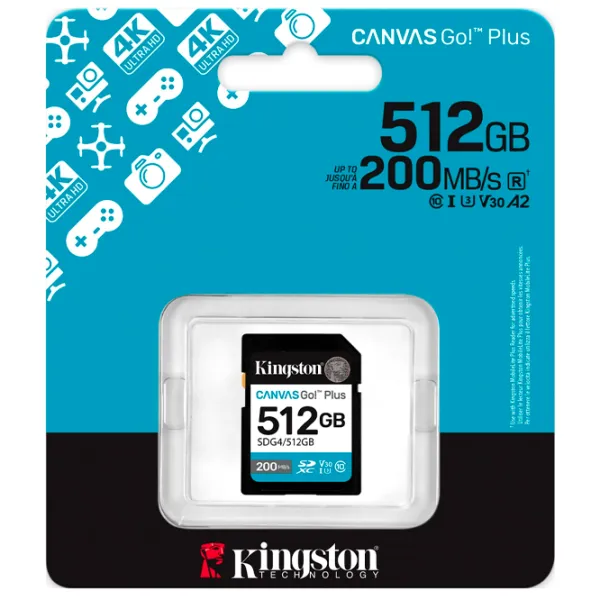 Карта памяти Kingston Canvas Go! Plus Gen 4 512 ГБ SD / UHS-I (U3) photo 3
