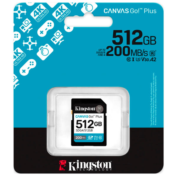 Карта памяти Kingston Canvas Go! Plus Gen 4 512 ГБ SD / UHS-I (U3) photo 3