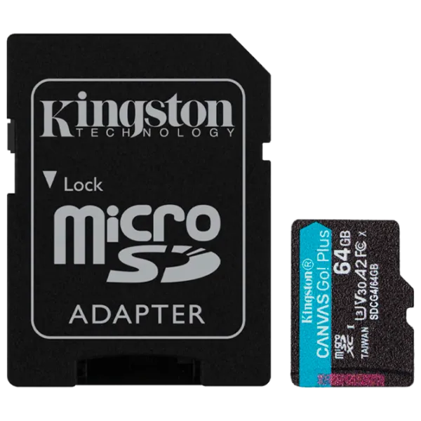 Карта памяти Kingston Canvas Go! Plus Gen 4 64 ГБ MicroSD / UHS-I (U3) photo 1