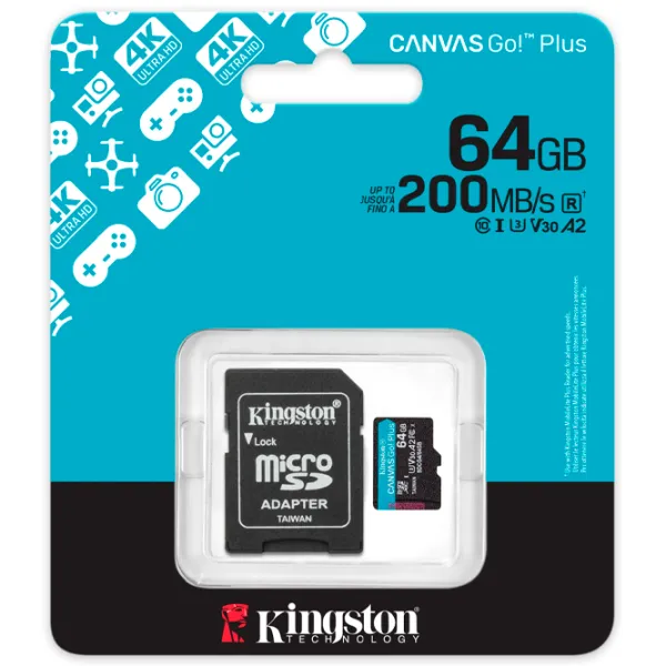Карта памяти Kingston Canvas Go! Plus Gen 4 64 ГБ MicroSD / UHS-I (U3) photo 3