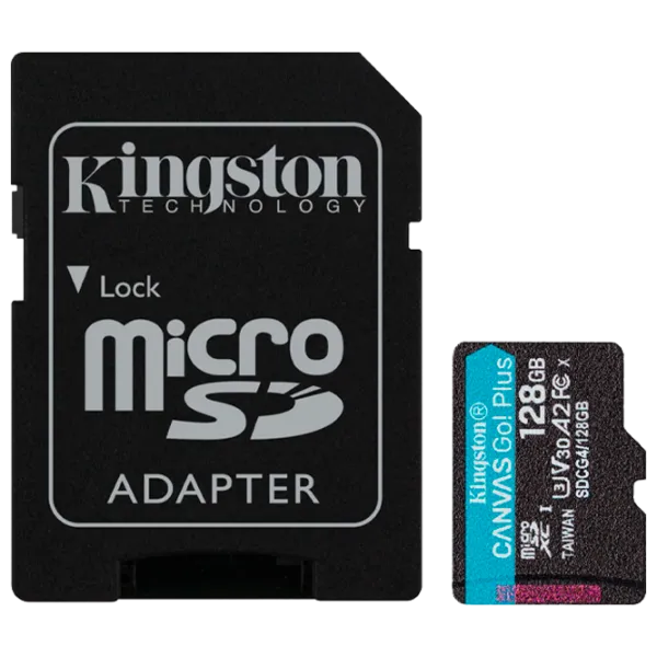 Карта памяти Kingston Canvas Go! Plus Gen 4 128 ГБ MicroSD / UHS-I (U3) photo 1