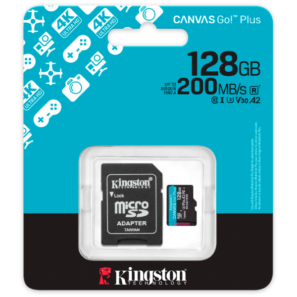 Карта памяти Kingston Canvas Go! Plus Gen 4 128 ГБ MicroSD / UHS-I (U3) photo 3