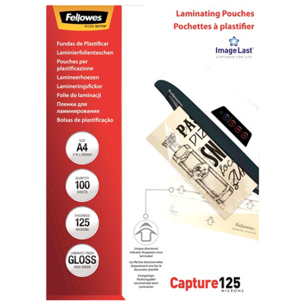 Пленка для ламинатора Fellowes ImageLast A4 125 Micron Gloss  , А4 photo 1