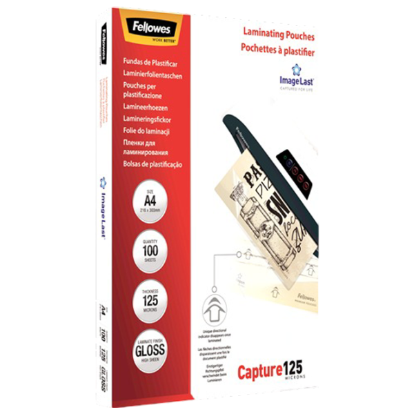 Пленка для ламинатора Fellowes ImageLast A4 125 Micron Gloss  , А4 photo 2