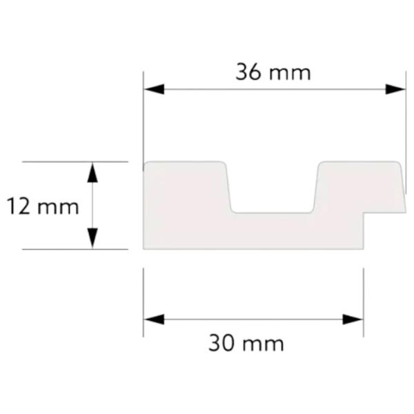 Panou pentru pereți MARDOM DECOR Lamelli Left end Gray Oak / PolyForce photo 2