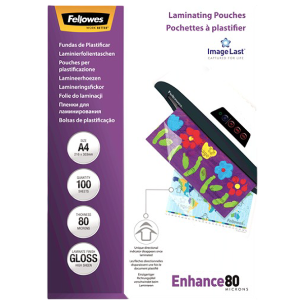 Пленка для ламинатора Fellowes ImageLast A4 80 Micron Gloss  , А4 photo 1