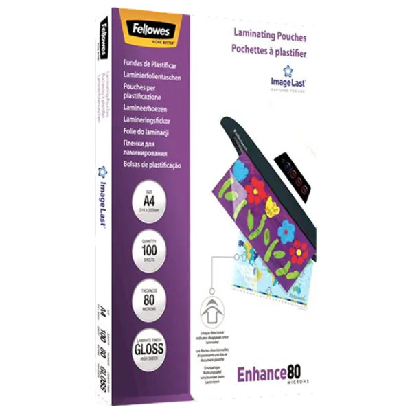 Пленка для ламинатора Fellowes ImageLast A4 80 Micron Gloss  , А4 photo 2