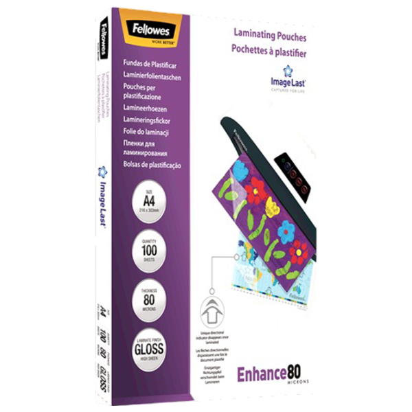 Пленка для ламинатора Fellowes ImageLast A4 80 Micron Gloss  , А4 photo 2