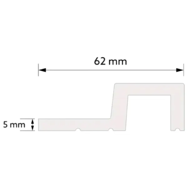 Panou pentru pereți MARDOM DECOR Lamelli Right end White / PolyForce photo 2