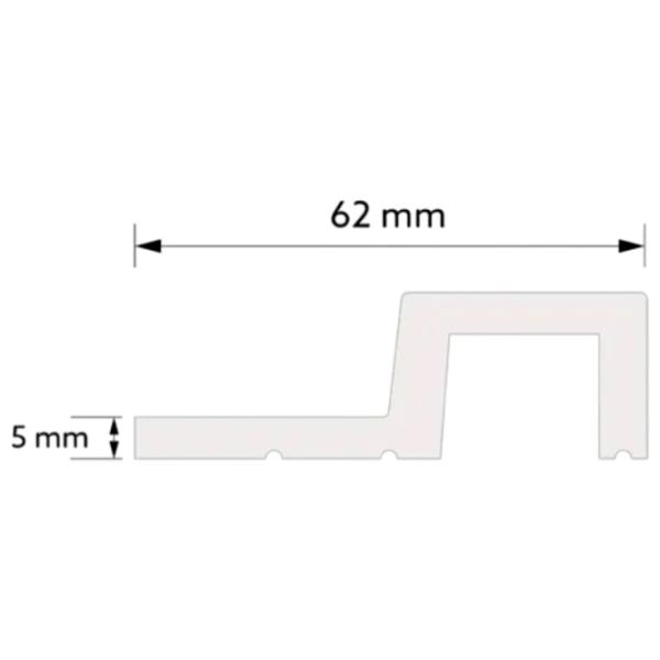 Panou pentru pereți MARDOM DECOR Lamelli Right end White / PolyForce photo 2