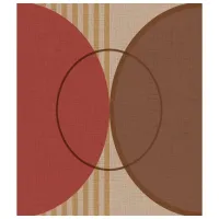 Tapete Parato Immagina Brown Red / Geometric