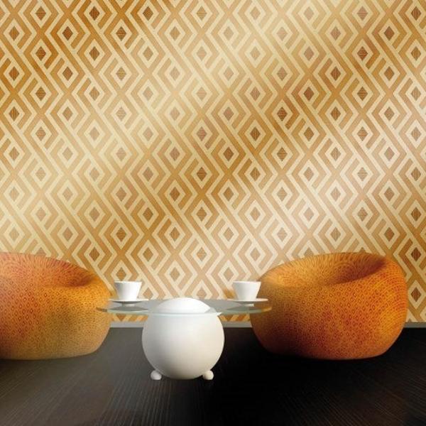 Tapete Parato Immagina Beige Orange / Geometric photo 2
