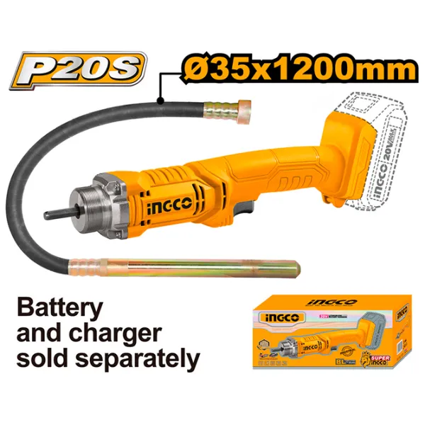 Vibrator de beton INGCO CCVLI202301 Yellow /  photo 2