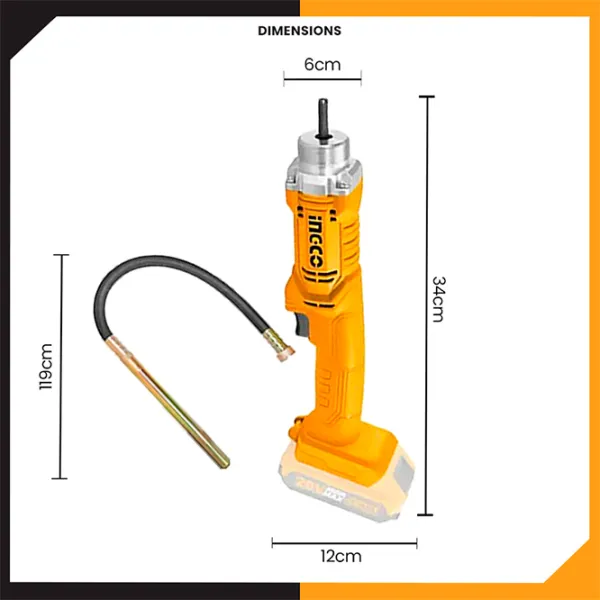 Vibrator de beton INGCO CCVLI202301 Yellow /  photo 3