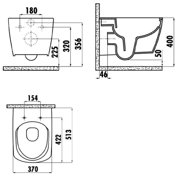 Vas WC Creavit Elegant Suspendat photo 2 Vas WC Creavit Elegant Suspendat photo 2