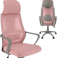 Scaun de birou Jumi Futura Plasă acrilică/ Pink Gray photo 2