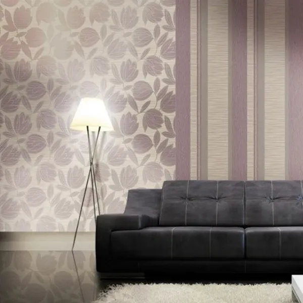 Tapete Parato Natura Beige Purple / Floristică photo 2