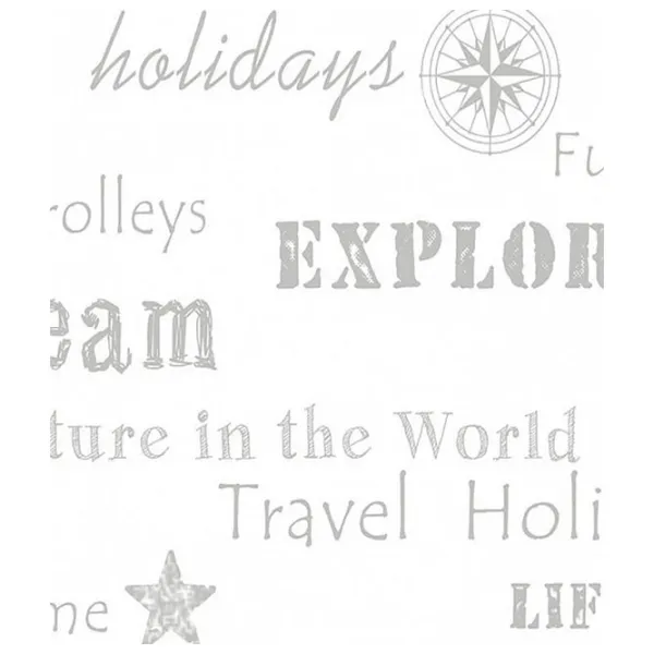 Tapete Parato Favola White Grey / Inscripții photo 1